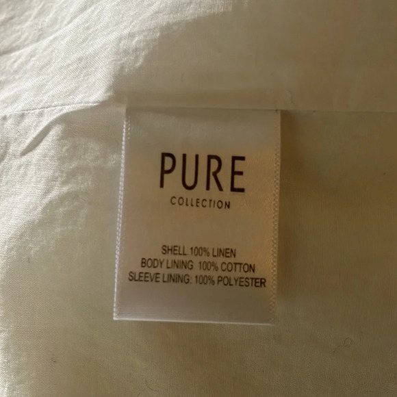 Pure Collection 100% linen white essential jacket size 2 - Picture 12 of 12